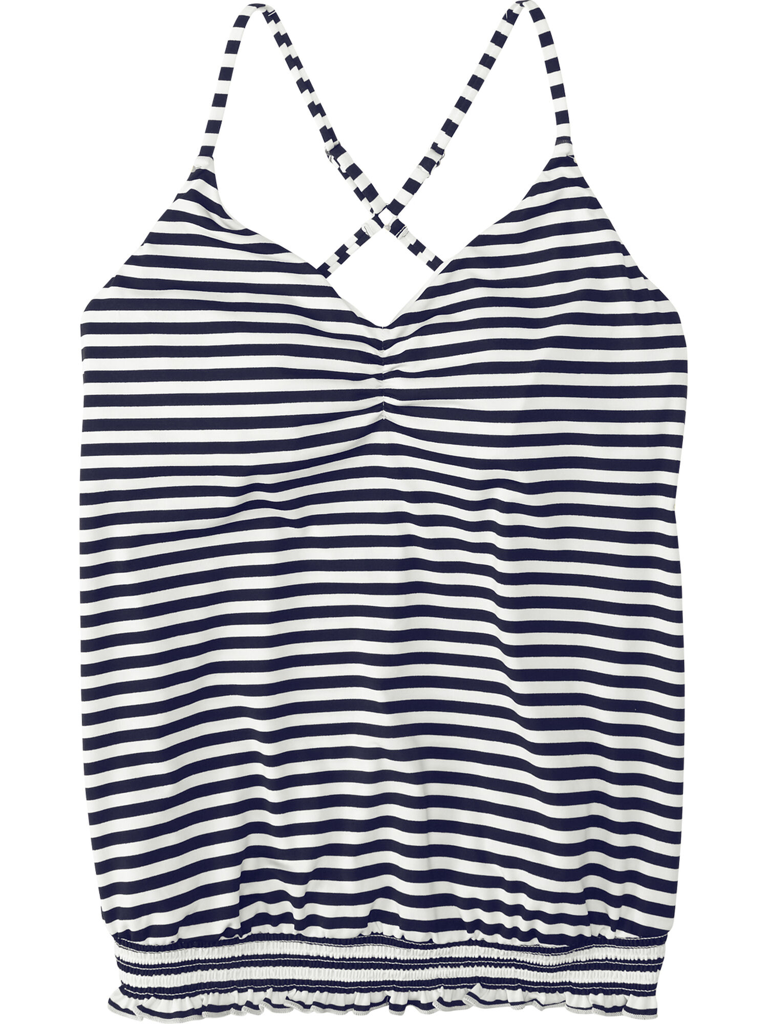 Steady Blouson Tankini Top - Navy Stripe, , original