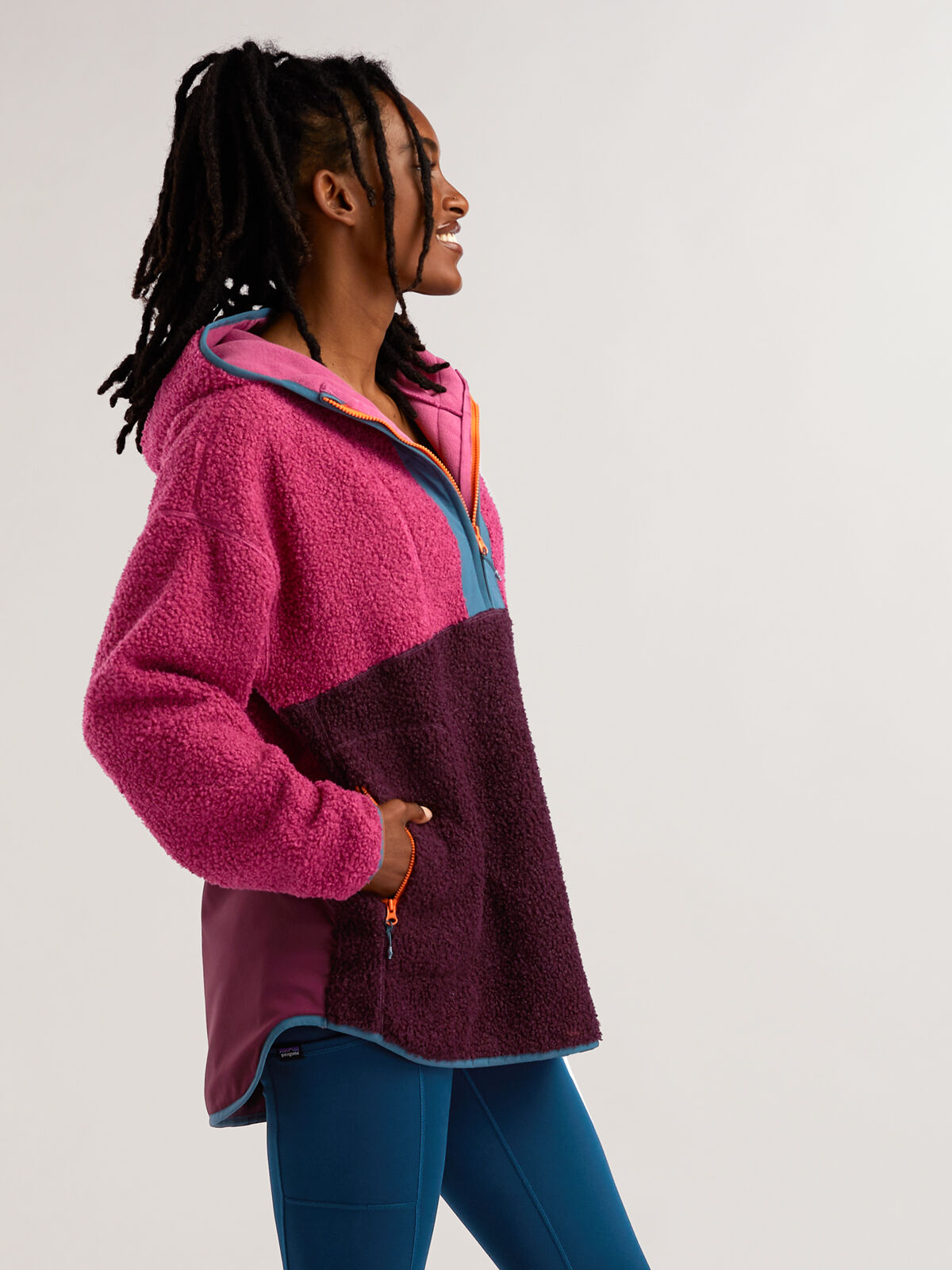 Sawtooth Hooded Tunic Length Fleece Pullover | Title Nine