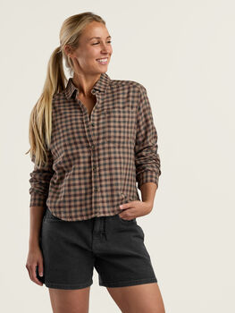 Plaiditude Button Down Shirt Cropped Length