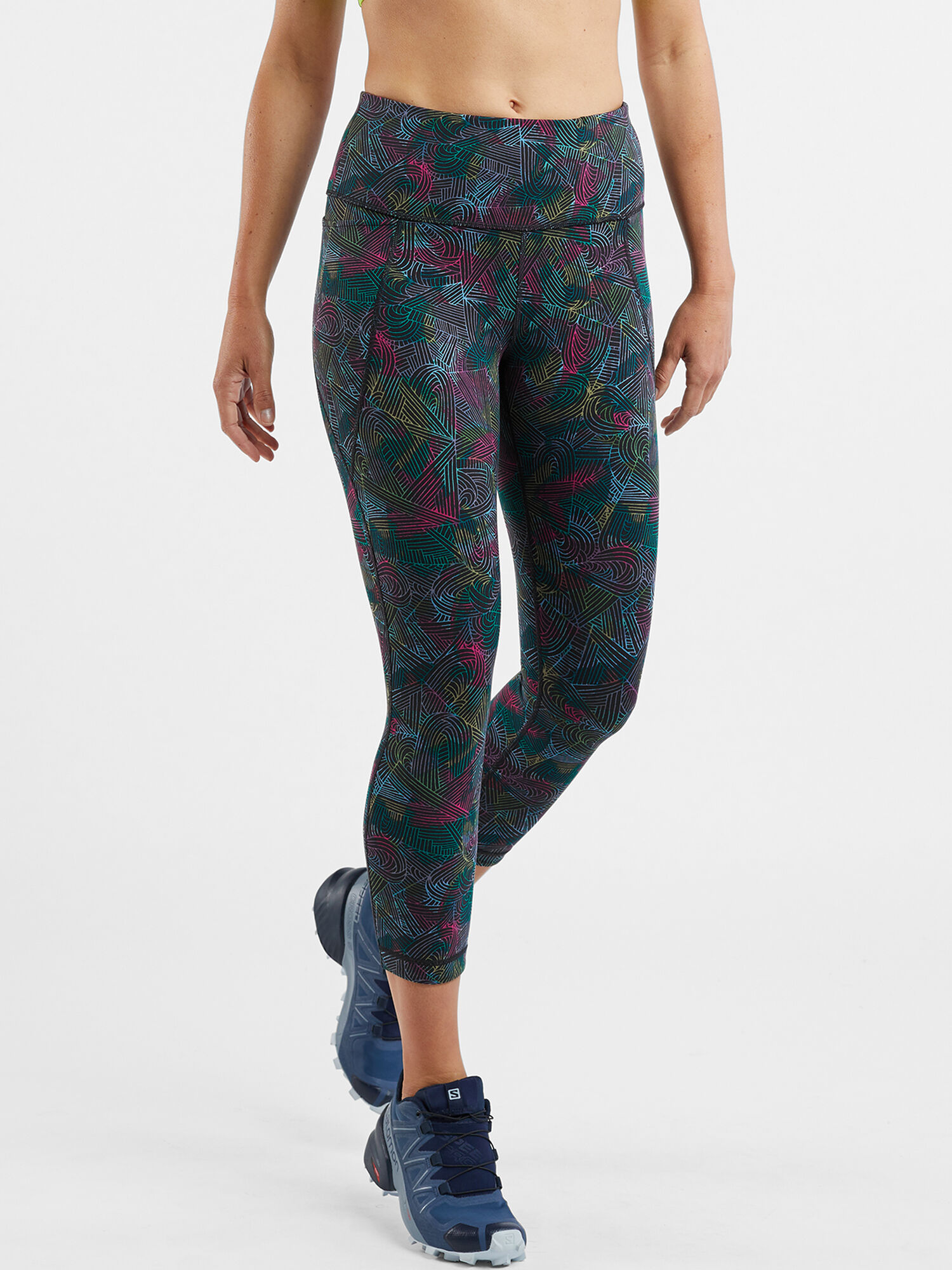 Mad Dash Reversible Crop Tights - Rainbow Renegade, , original
