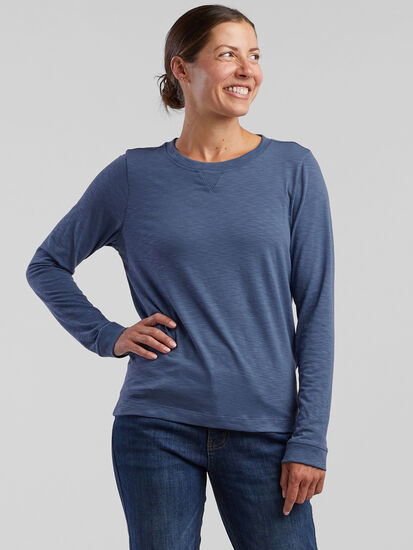 Women's Long Sleeve Shirt: Ravine - Solid | Title Nine