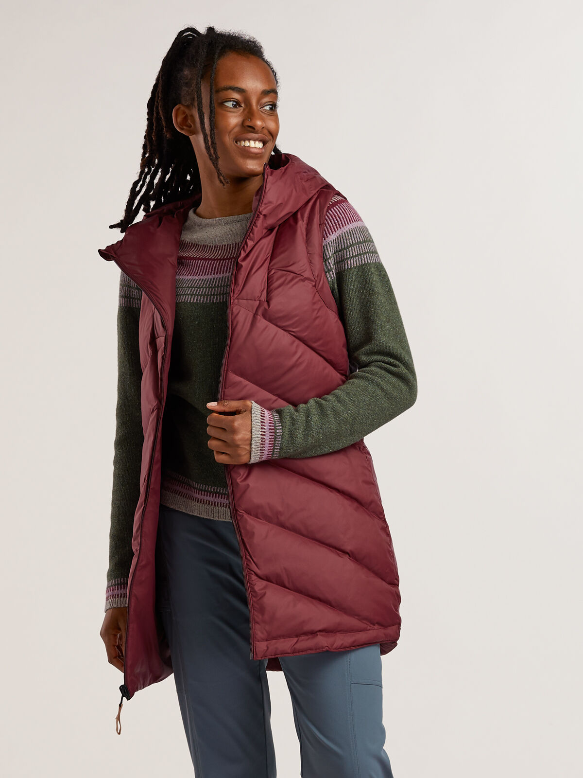 Indyeva Insulated Long Vest: Fortuitous | Title Nine