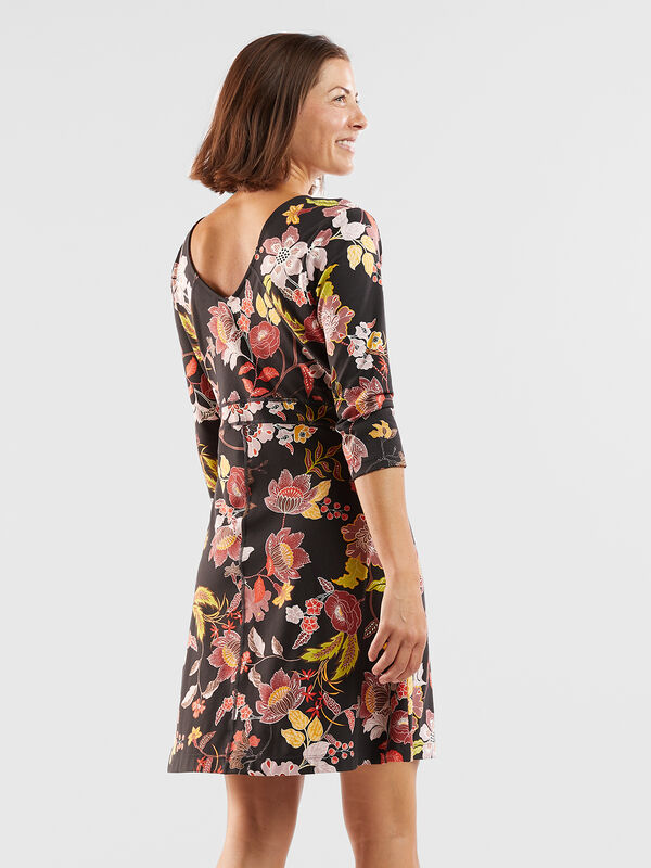 Dream 3/4 Sleeve V Neck Dress - Branwen, , original