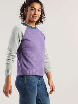 Women's Mendocino Crew Neck Sweater Colorblock