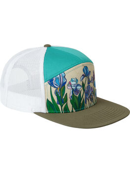 Galleria 7 Panel Hat - Iris Flowers