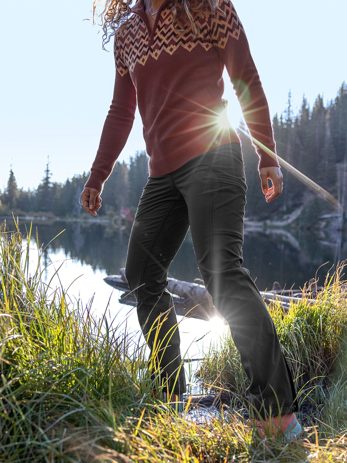 Women's Zip Sweater - Super Power Argyle | Title Nine