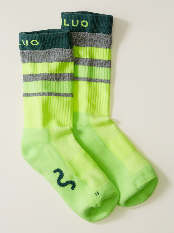 GOFLUO Women’s Ray Reflective Hi-Vis Crew Socks