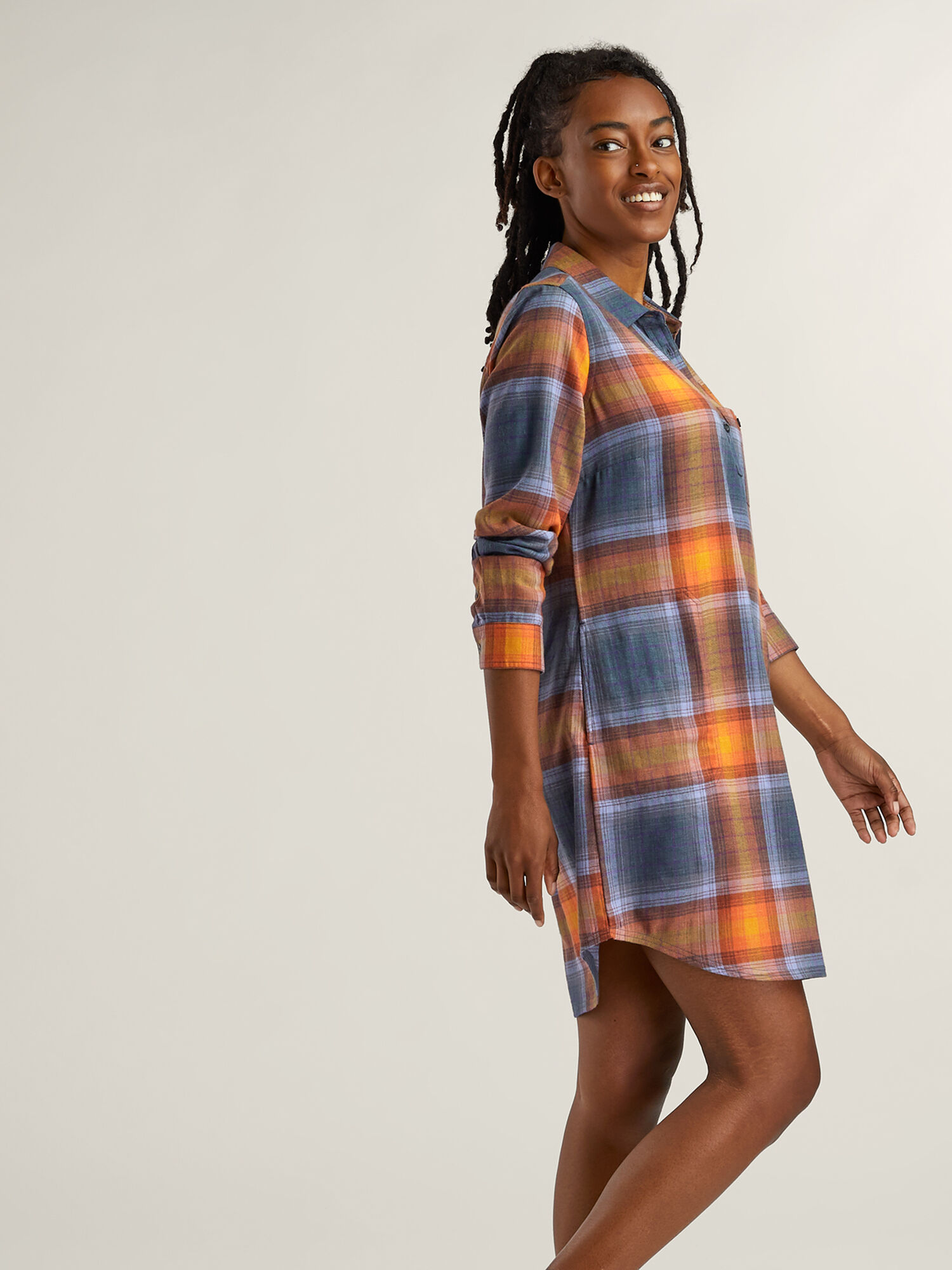 Plaiditude Long Sleeve Dress, , original