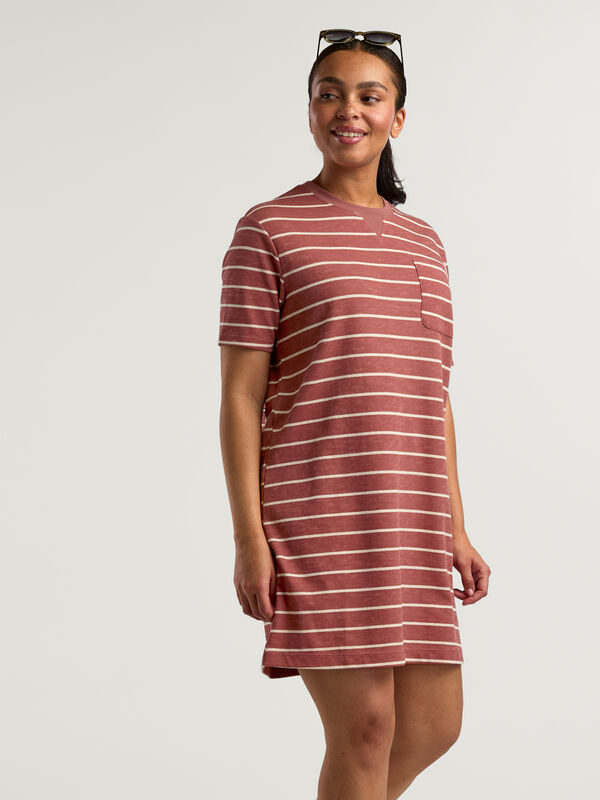 slim fit dress slacks Made The Right Call Chambray Blue Collared Midi T-Shirt Dress main image 0