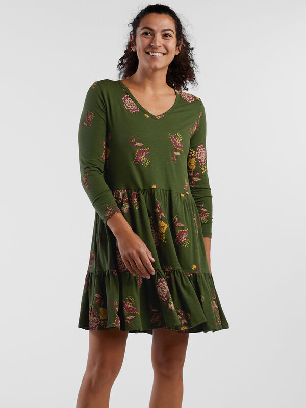 Whirlwind Tiered Long Sleeve Dress, , original