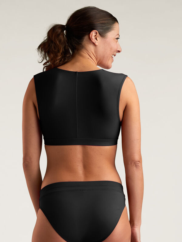 Back Coverage Bikini Top: Whitecap - Solid