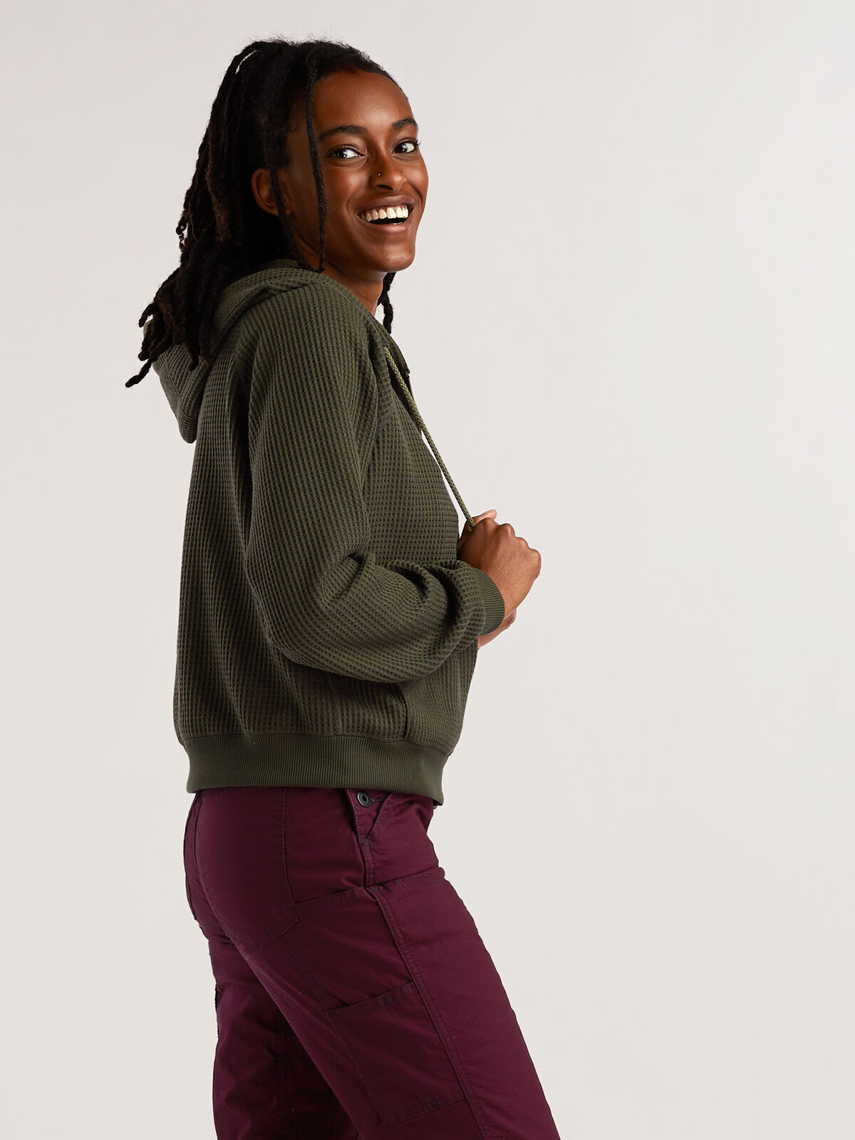 Toad&Co Women's Recycled Waffle Sweatshirt Bitterroot | Title Nine