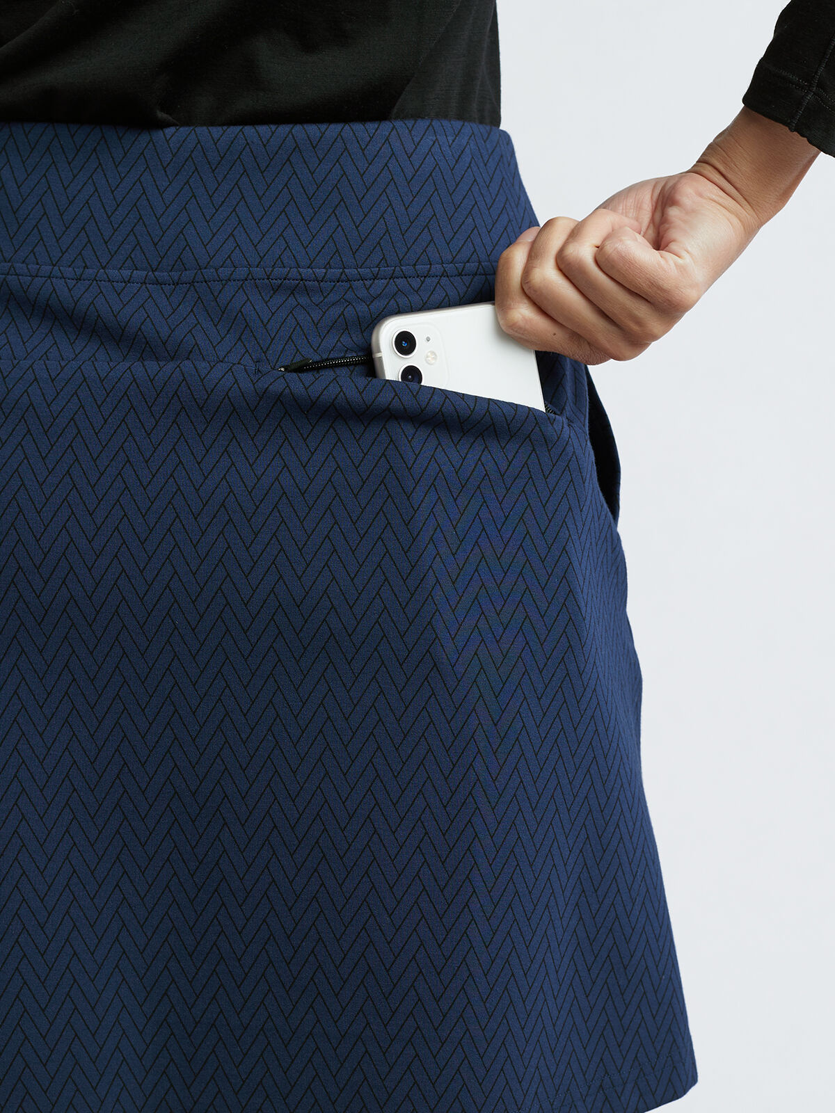 Ponte Skirt Passport Ponte Herringbone Title Nine