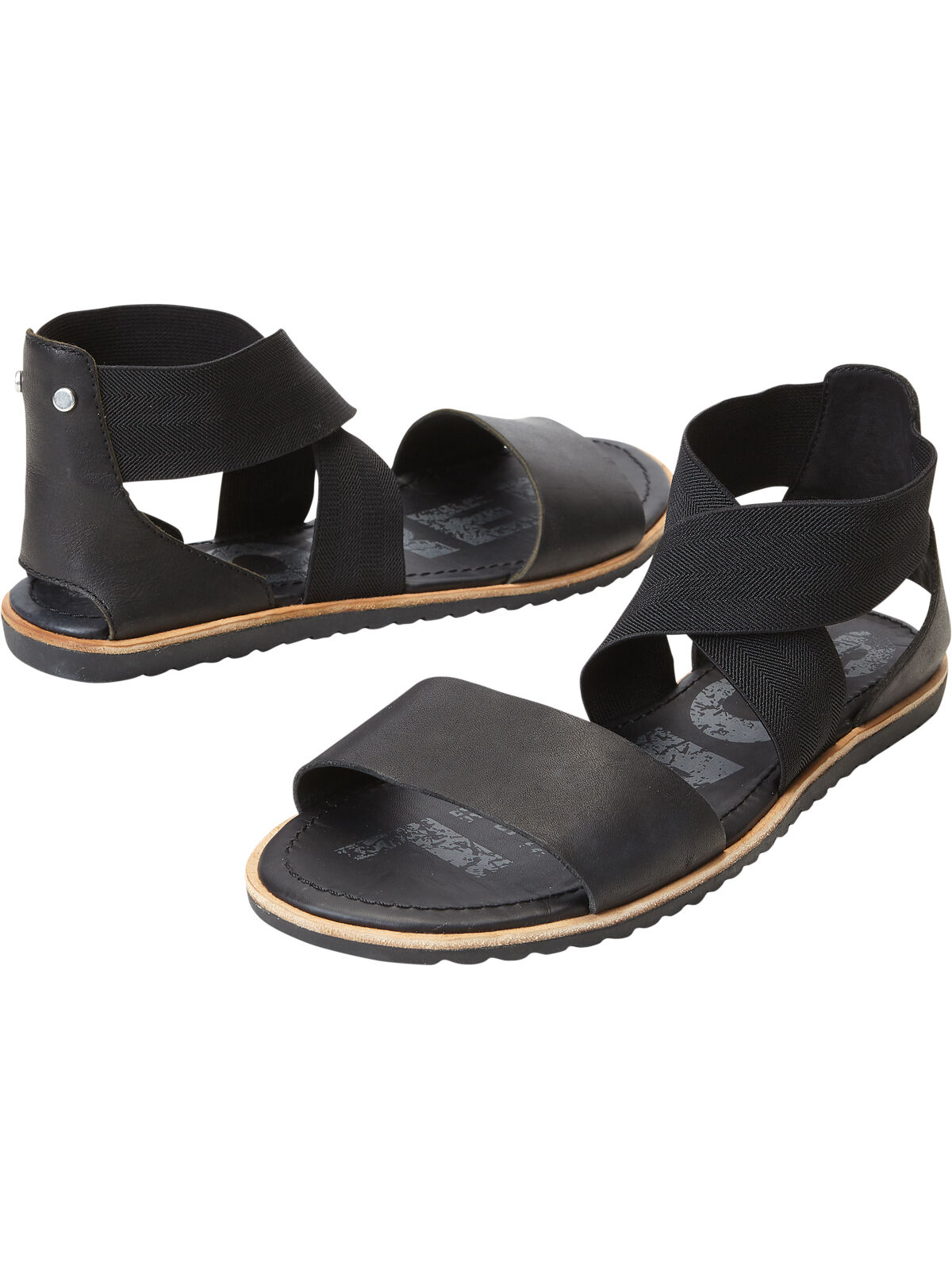 sorel sandals black
