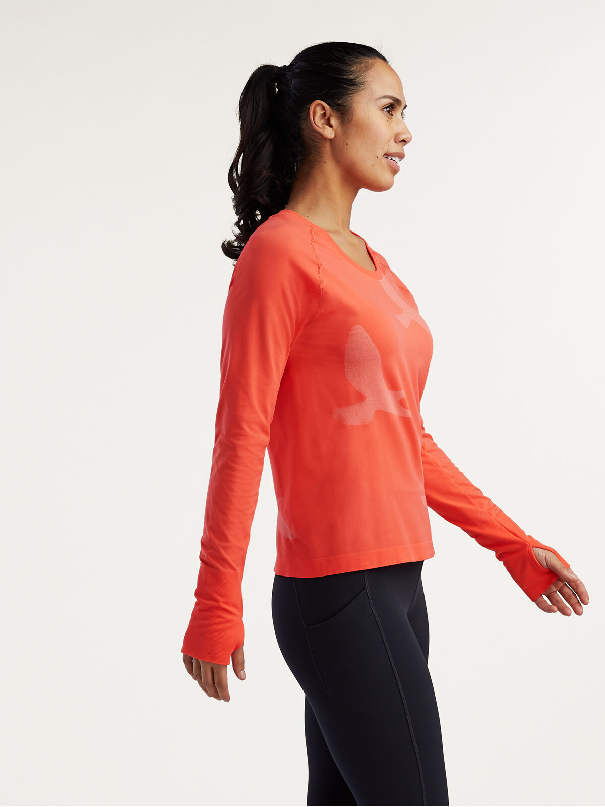 Oiselle Long Sleeve Running Top: Wings Out 2.0