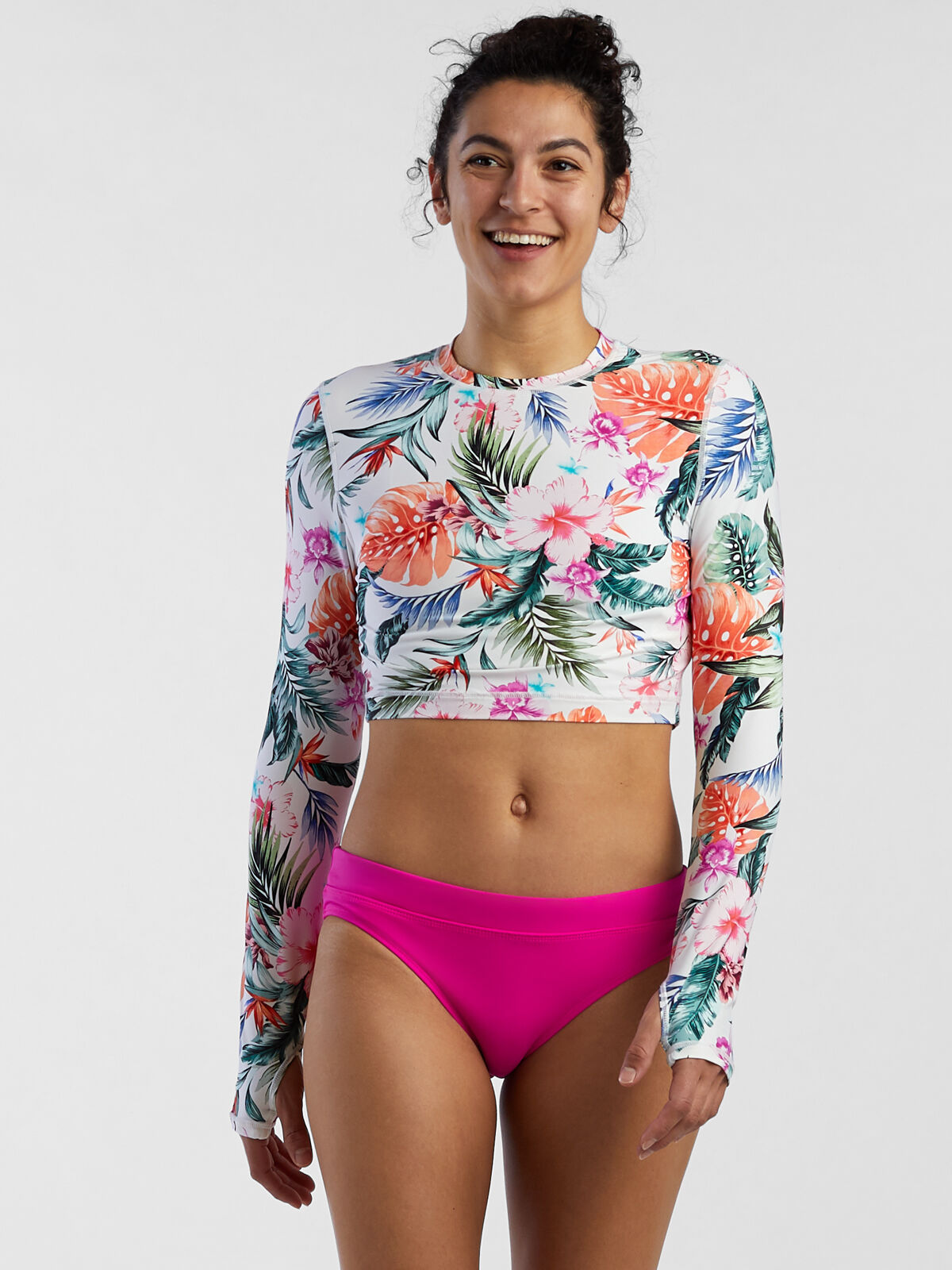 BloqUV Cropped Rash Guard - Print | Title Nine