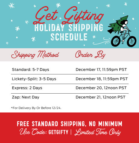 holiday shipping schedule | free ship no minimum with code getgifty