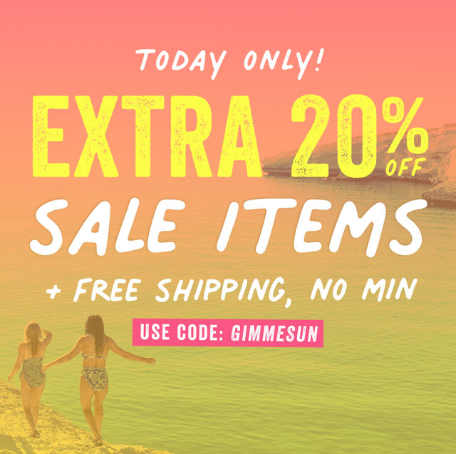 today only extra 20 percent off sale items plus free shipping no minimum with code gimmesun