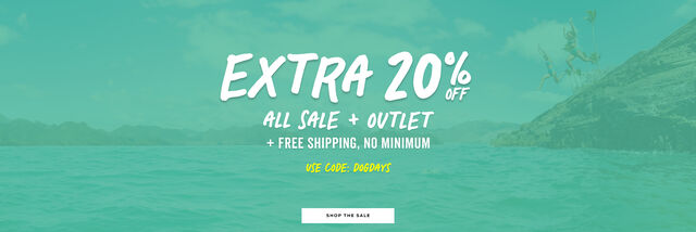 get an extra 20 percent off all sale and outlet items plus free shipping with code dogdays