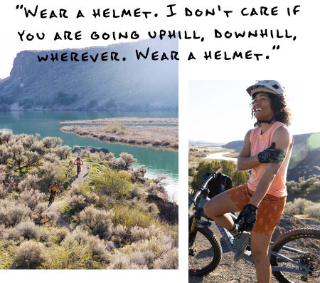 wear a helmet when mountain biking
