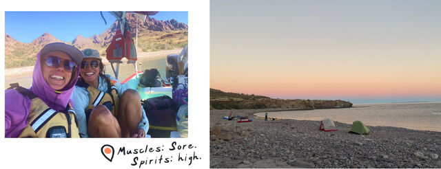 Muscles: Sore. Spirits: high.