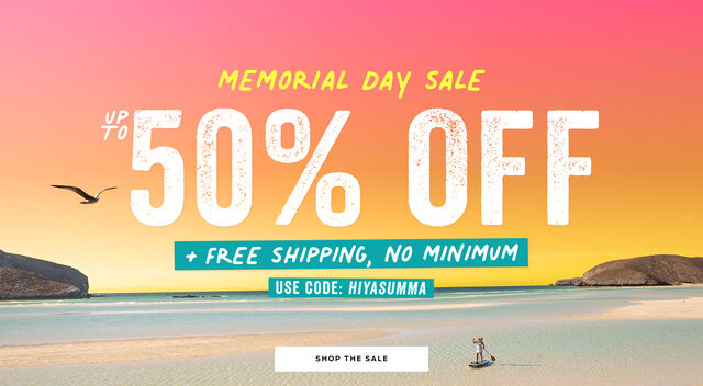 long weekend sale up to 50 percent off plus free ship no minimum with code hiyasumma