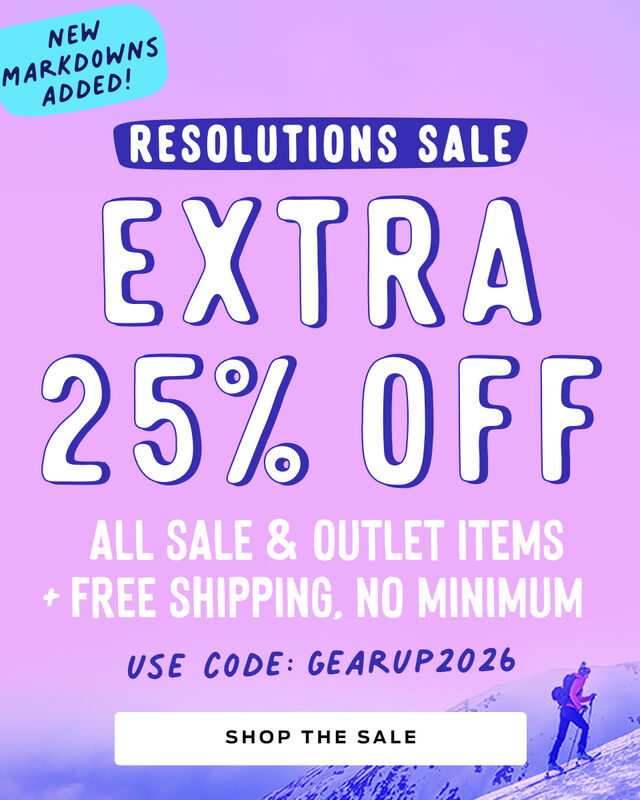 shop the resolutions sale and get an extra 25 percent off all sale and outlet items plus free shipping with code gearup2026