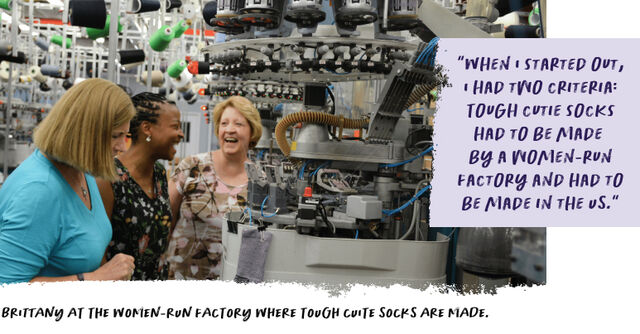 the women-run factory where tough cutie socks are made