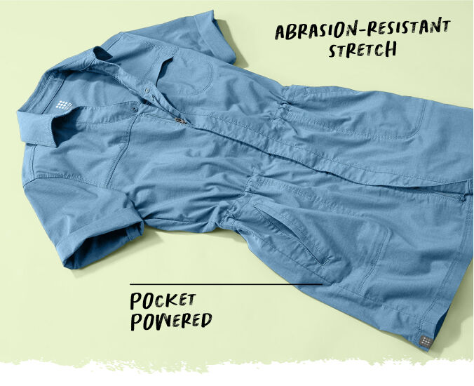 DAWN CUP IN SHORT SLEEVE DRESSシャツ Ladies' Short-Sleeve Poplin Dress Shirt - Lockheed Martin