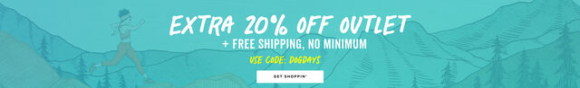 get an extra 20 percent off all outlet items plus free shipping with code dogdays