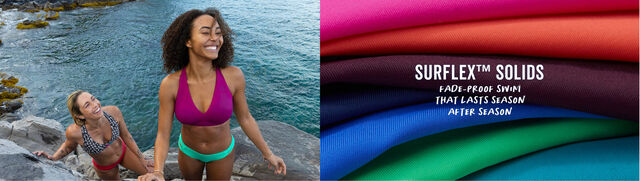 shop solid color swimwear