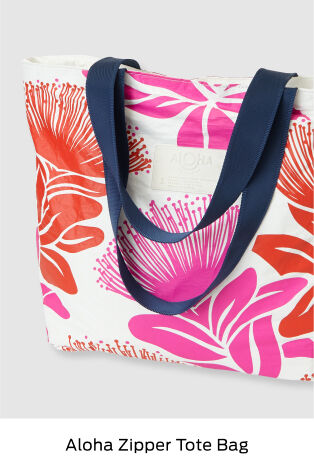 Aloha Zipper Tote Bag