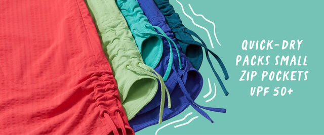 quick-dry packs small zip pockets upf 50+