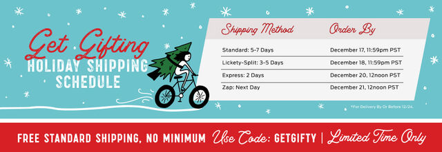 holiday shipping schedule | free ship no minimum with code getgifty