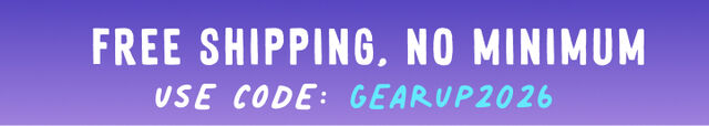 free shipping no minimum with code gearup2026
