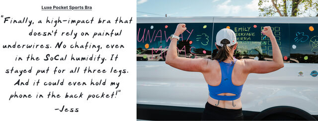 luxe pocket sports bras