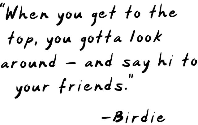 when you get to the top