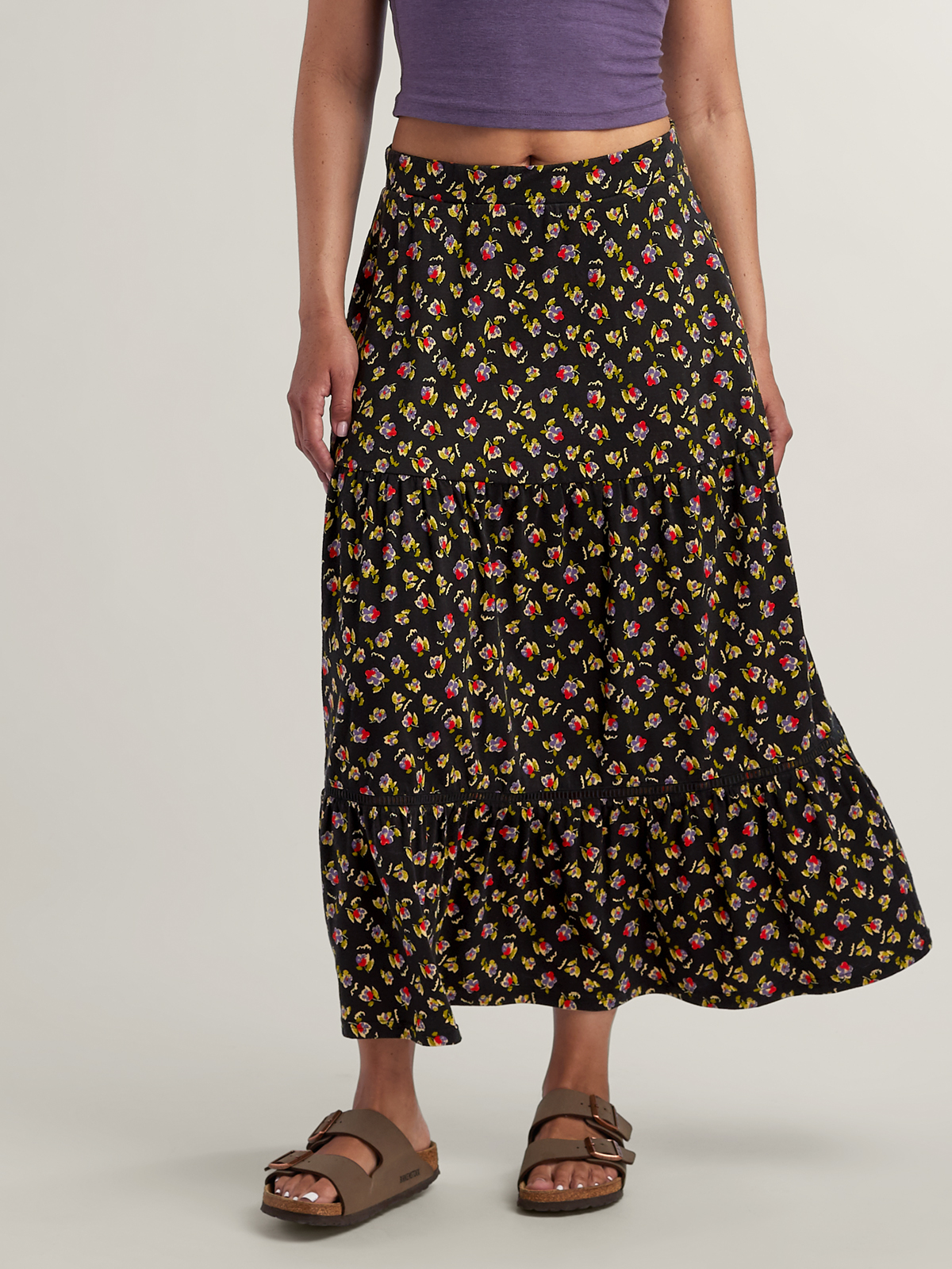 Toad&Co Women's Marigold Tiered Midi Skirt: Samba | Title Nine