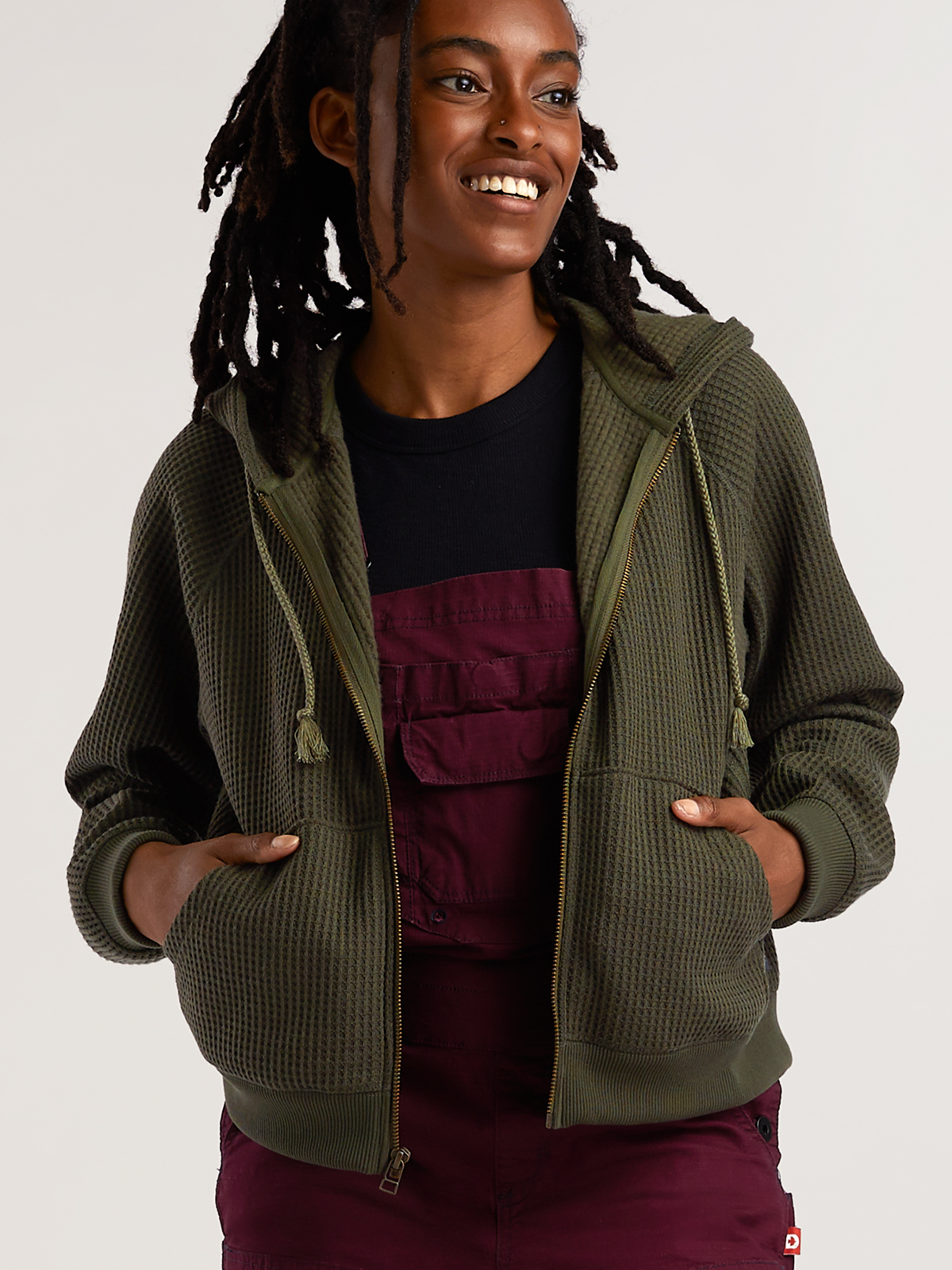Toad&Co Women's Recycled Waffle Sweatshirt Bitterroot | Title Nine