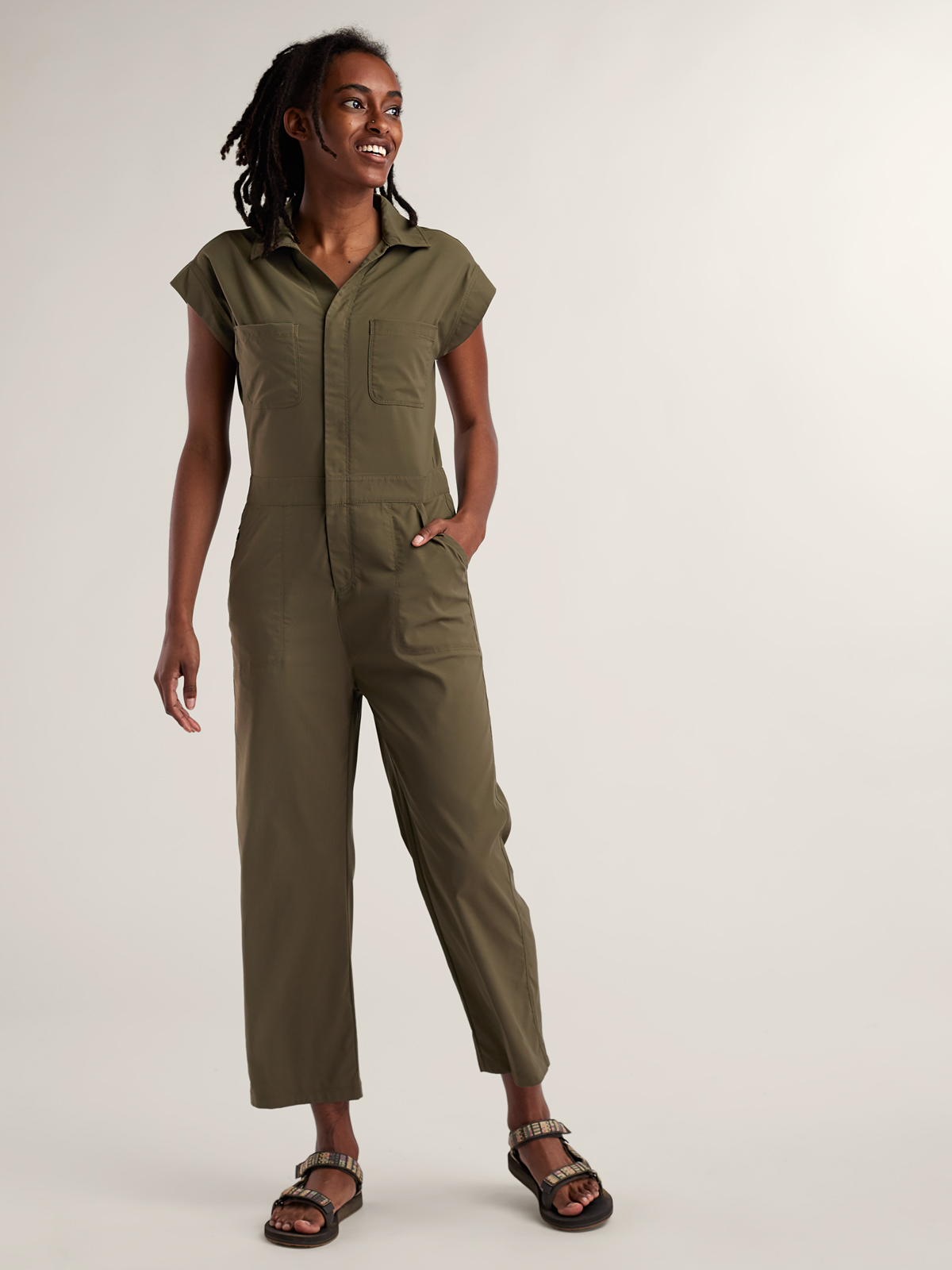 house on the hill Jumpsuit サイズ90 Short Sleeve Jumpsuit: Evelyn | Title Nine