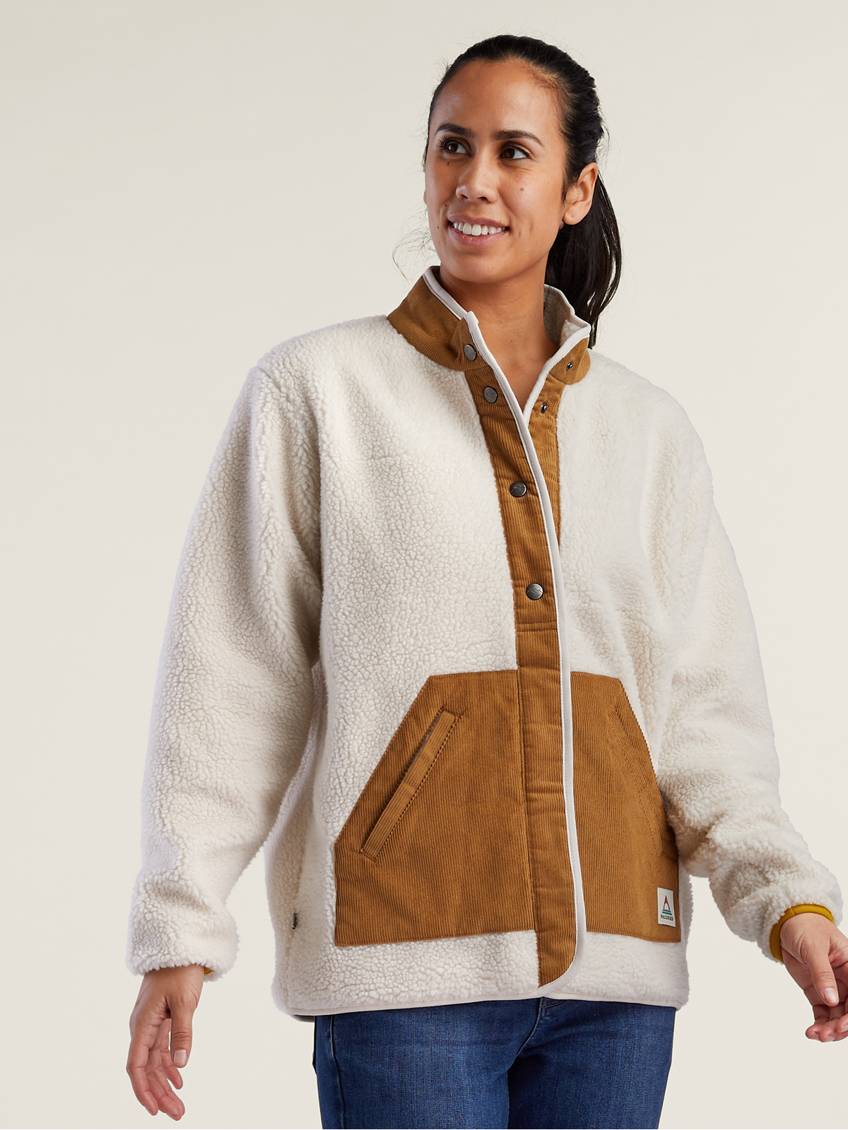 Women's Recycled Sherpa Fleece Jacket: Clover | Title Nine