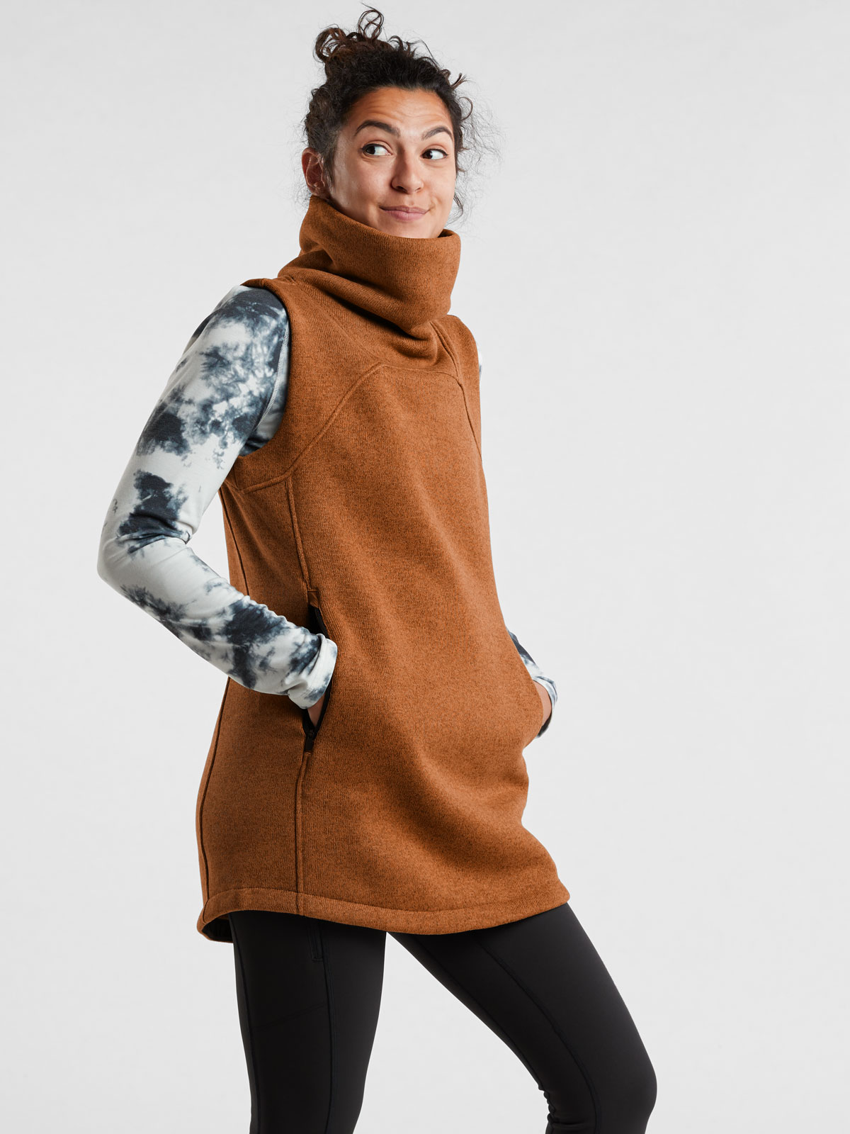Indyeva Fleece Vest Tunic Dress: 25th Hour | Title Nine