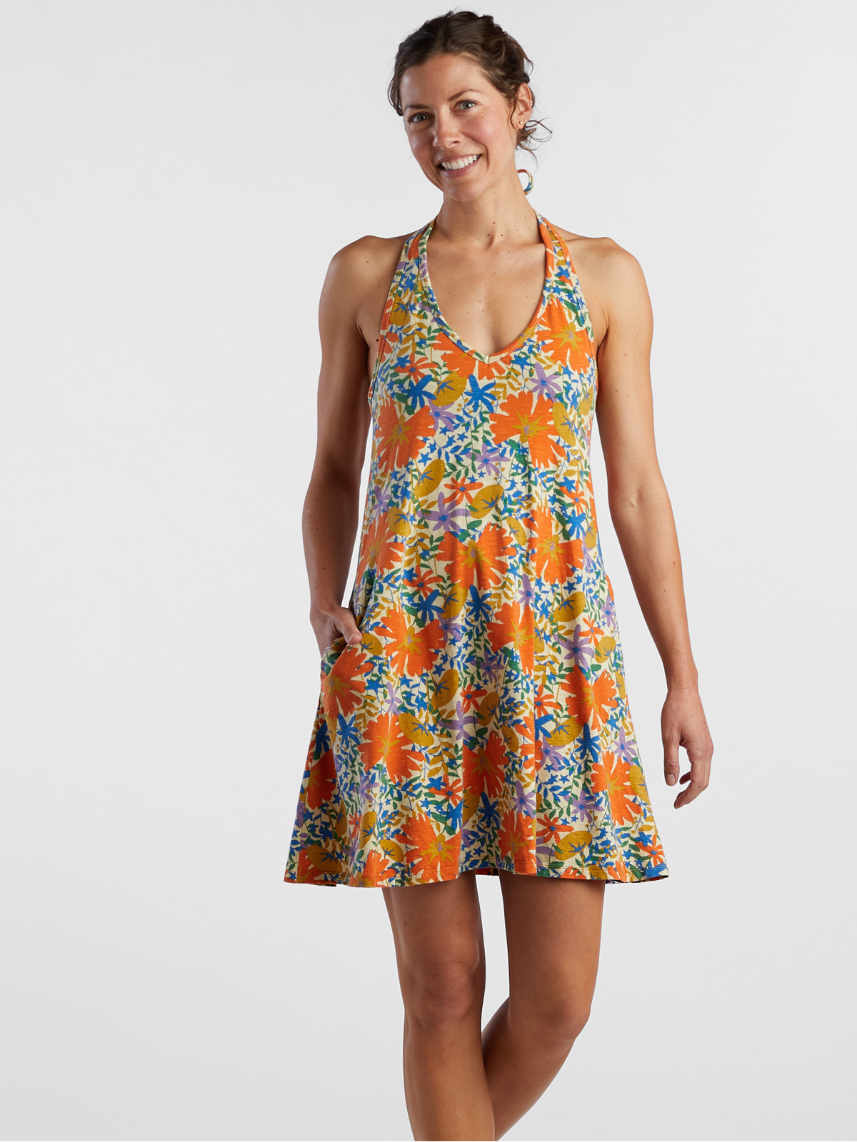 Toad & Co Samba Halter Dress with Built-in Bra Outlet Toad & Co Samba Halter Dress with Built-in Bra Outlet