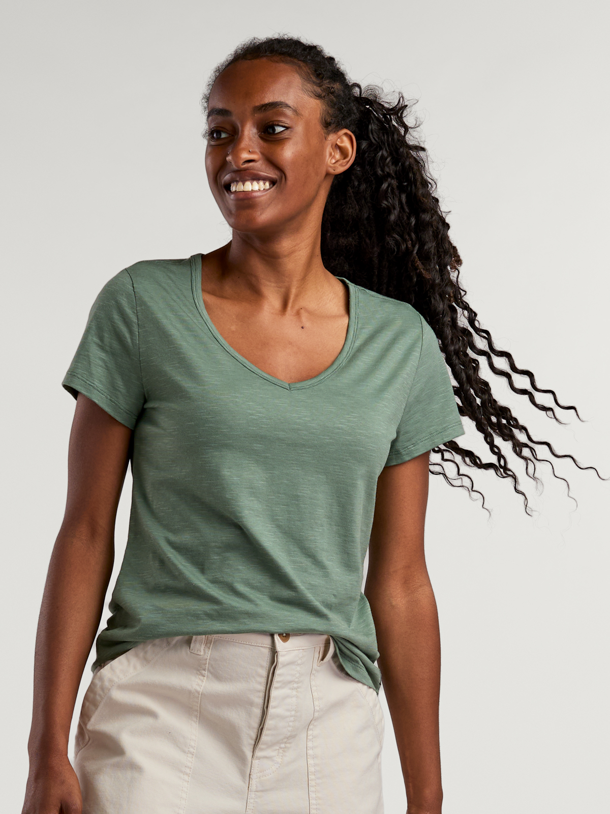 V Neck Womens T-Shirt Samba - Toad&Co | Title Nine