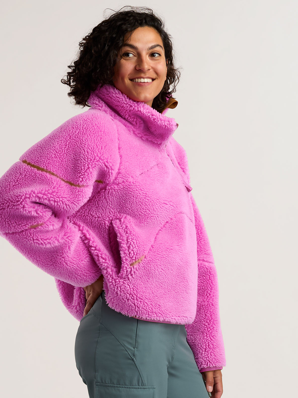 SENIQ Women's Half Baked Wool Blend Fleece Pullover | Title Nine