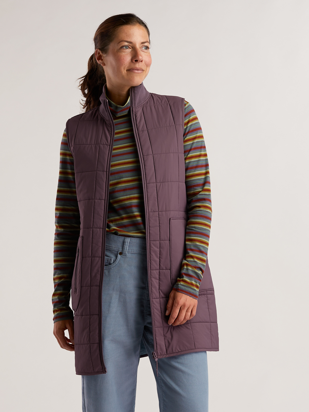 Women's Lightweight Quilted Vest Dress Pinyon