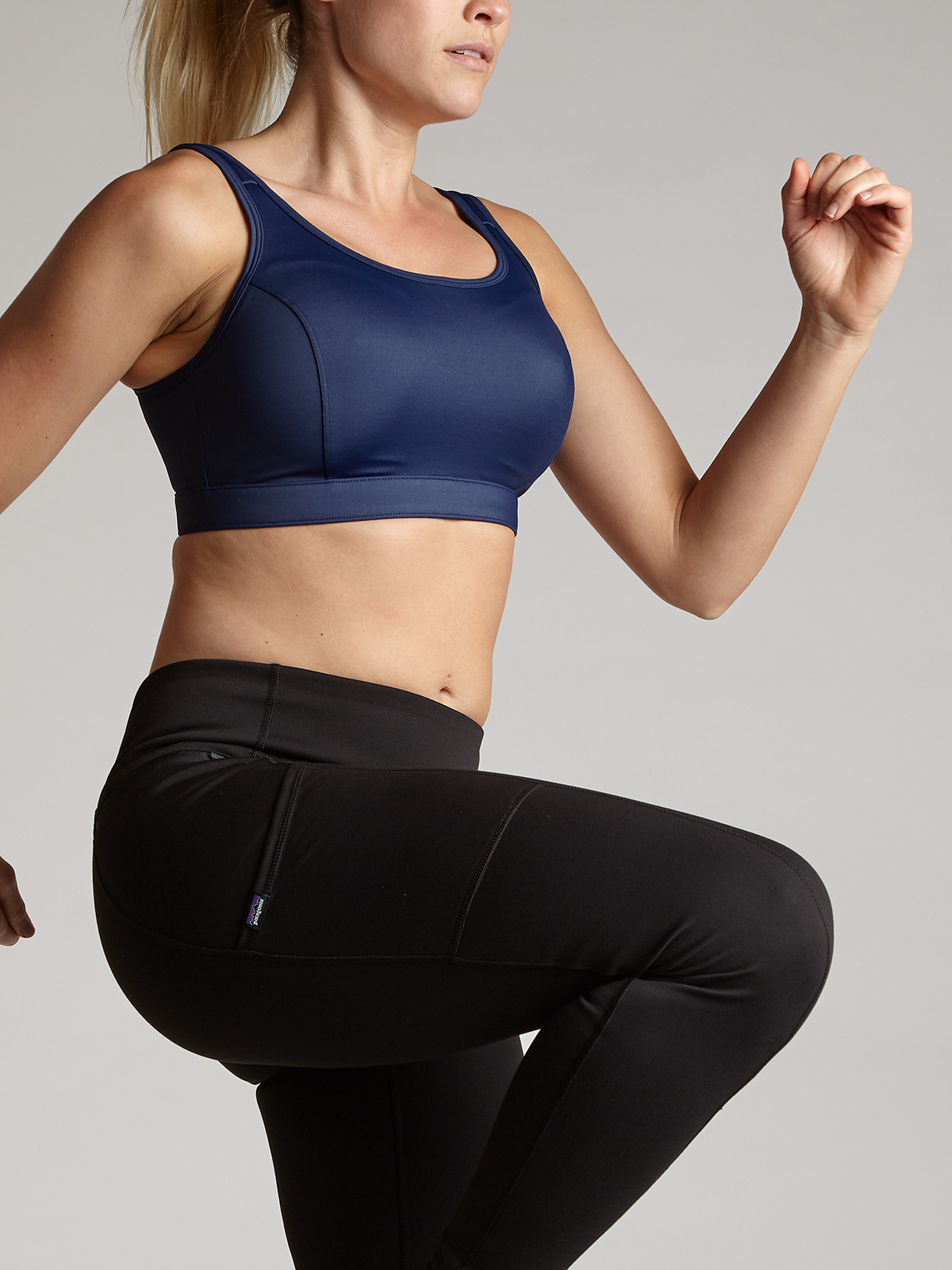 solid tech athena sports bra by moving comfort for title nine