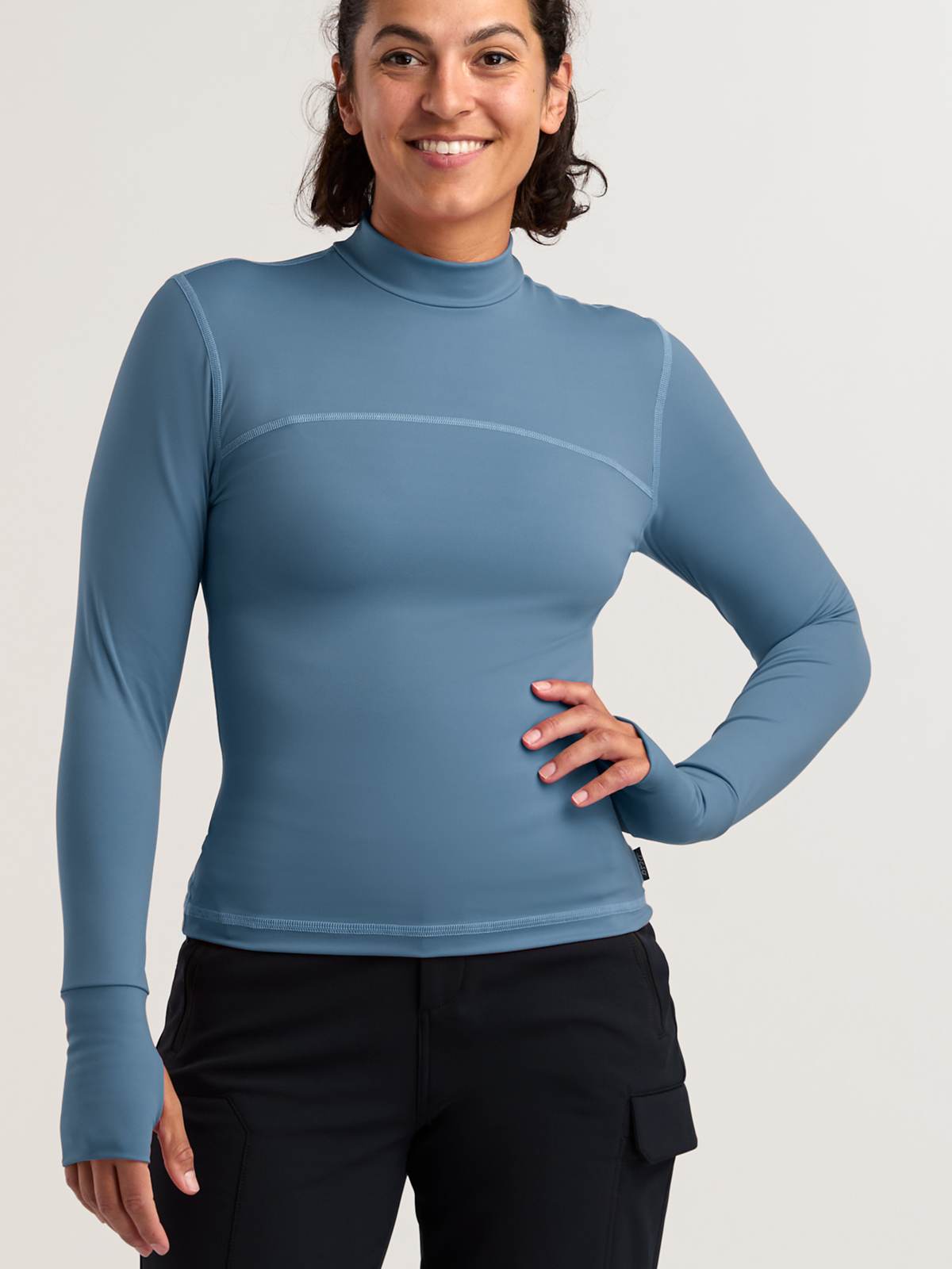 Remy Mock Neck Top – Women's Compression Base Layer | Title Nine