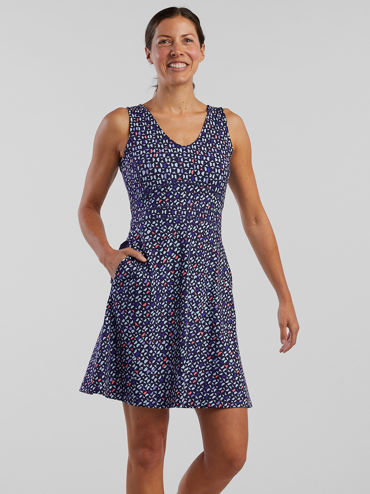 V Neck Sleeveless Dress: Dream - Wild Waves