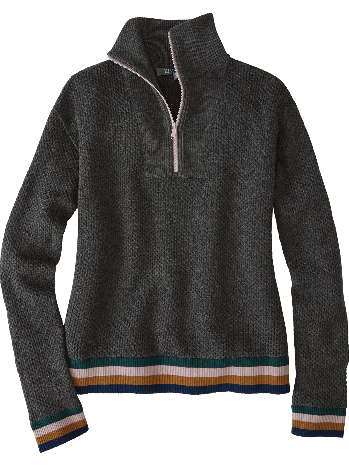 Women's 1/4 Zip Up Sweater: Woolicious Stripe | Title Nine
